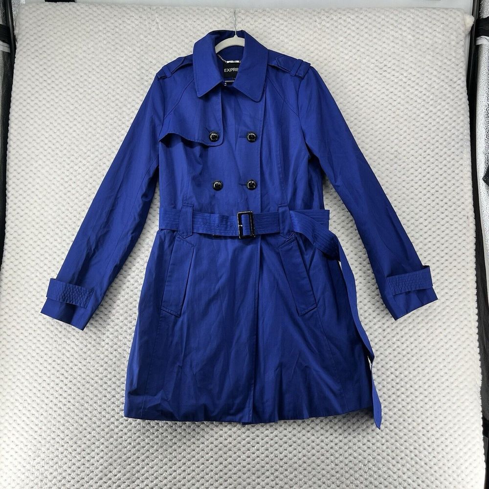 Express Blue Trench Coat